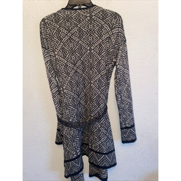 Knox Rose Western Cardigan Belt Sweater Long Cottage Boho Duster Country M Flare - Picture 6 of 8